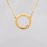 Diamond Circle Necklace