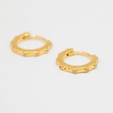Diamond Huggie Hoops