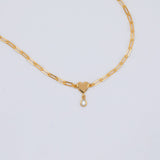 Pearl Heart Drop Bracelet