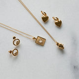 Ruby Anatomical Heart Necklace