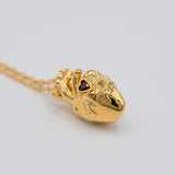 Ruby Anatomical Heart Necklace