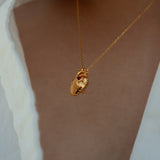 Ruby Anatomical Heart Necklace