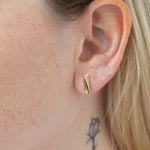 The Flex Stud earrings with Lab Grown Diamonds are designed to add a stylish and modern touch to any wardrobe. These earrings are perfect for daily wear. Move them around on the ear to create your own unique style. Enhance your look with these stylish, fashionable accessories. Pair with the Flex Necklace to complete the look.