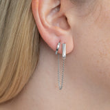 Diamond Huggie Hoops