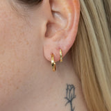 Diamond Huggie Hoops