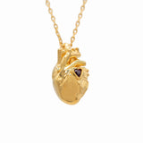 Ruby Anatomical Heart Necklace