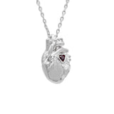 Ruby Anatomical Heart Necklace