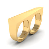 Flex Double Finger Ring 14K Plated Gold (Brass)