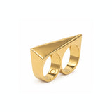 Flex Double Finger Ring 14K Gold Plated