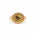 A gold signet ring featuring a textured oval face with a central heart motif and a small round clear lab-grown diamond, shown on a plain white background.