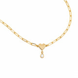 Pearl Heart Drop Bracelet