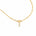 A gold paperclip chain bracelet featuring a small gold heart pendant with a teardrop-shaped pearl dangle, shown on a plain white background.