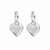 Huggie Heart Drop Earrings