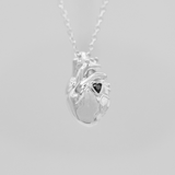 Ruby Anatomical Heart Necklace