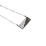 Flex Necklace in sterling silver against a plain white background. 