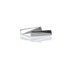 Sterling silver stud earrings on a white background with a reflection below. 