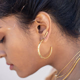 Classic Hoop Earrings with Lab Grown Diamond
